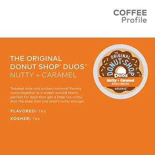 The Original Donut Shop Keurig k-cup, Nutty + Caramel Flavored Medium Roast, 24 pods/box