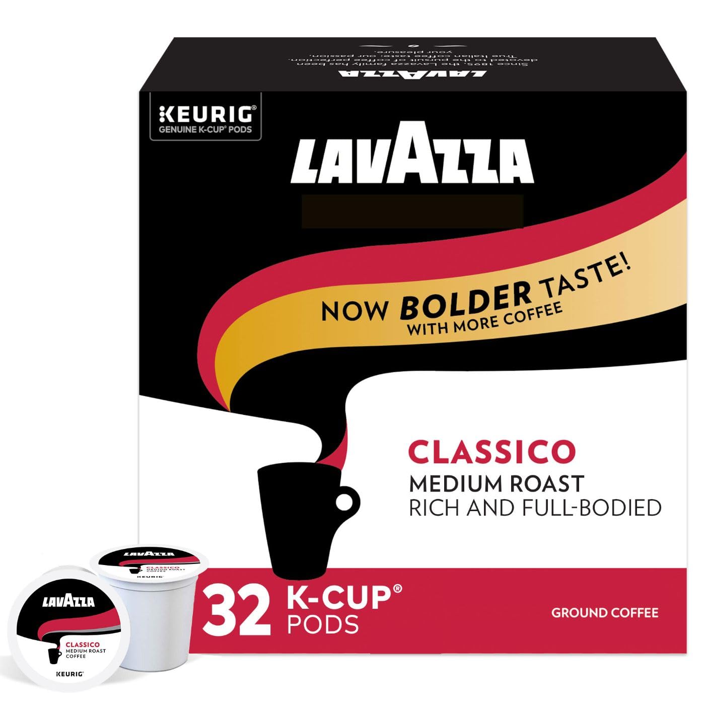 Lavazza Keurig k-cup, Classico Medium Roast, 32 pods/box