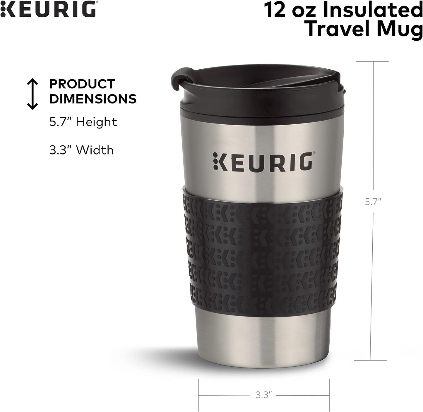 Keurig 12oz Stainless Steel Insulated Travel Mug