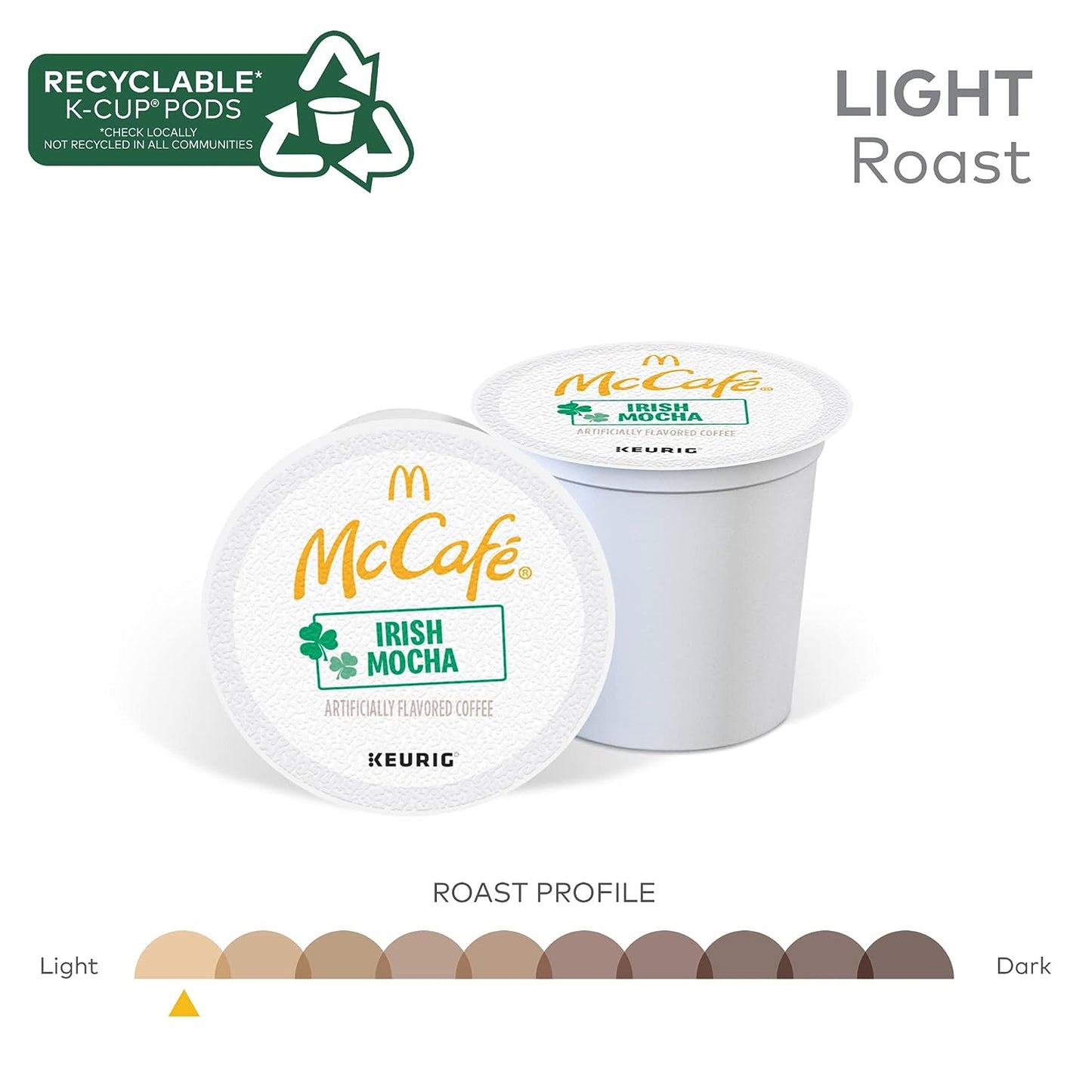 McCafé Keurig k-cup, Irish Mocha Flavored Light Roast, 10 pods/box