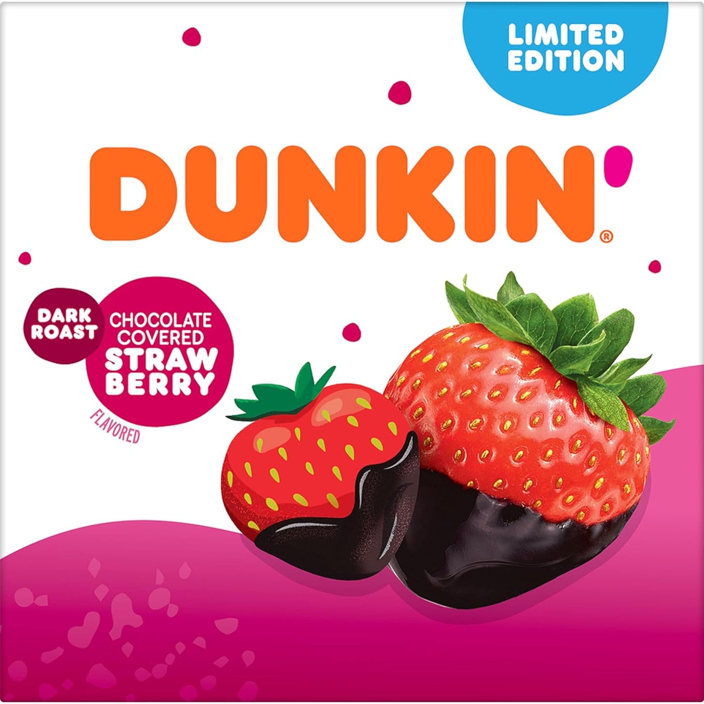 Dunkin' Keurig K-cup, Chocolate Covered Strawberry Flavored Dark Roast, 10 pods/box