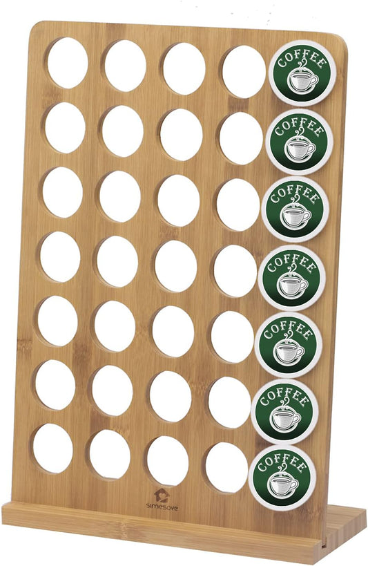 Simesove Bamboo K-cup Display Rack for 35 K-Cup Pods