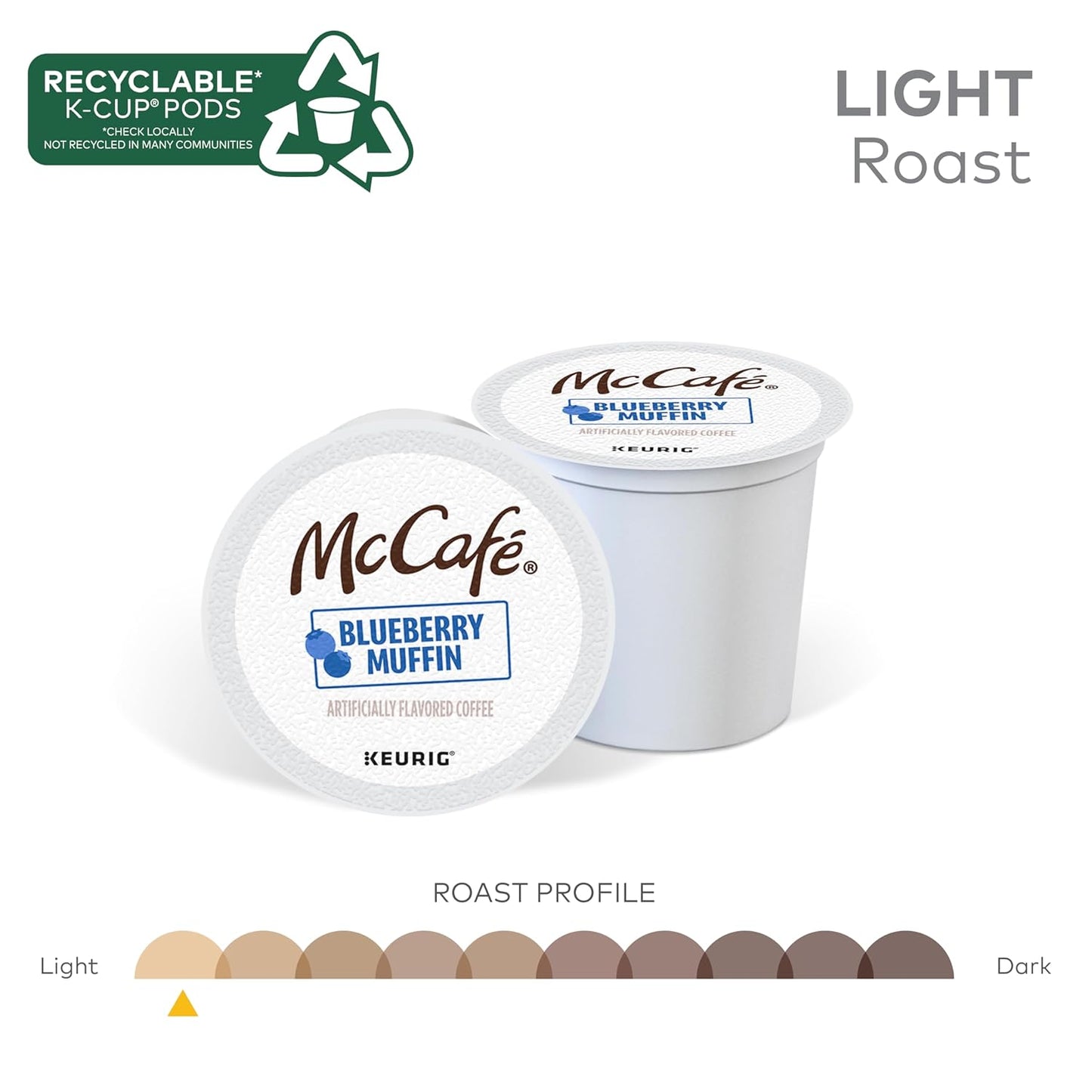 McCafé Keurig k-cup, Blueberry Muffin Flavored Light Roast, 10 pods/box