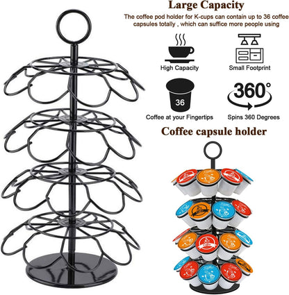 Shurffy K-cup Carousel Holder for 36 K-Cup Pods