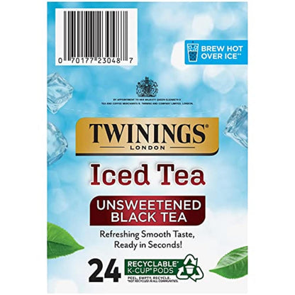 Twinings Keurig K-cup, Unsweetened Iced Tea, 24 pods/box