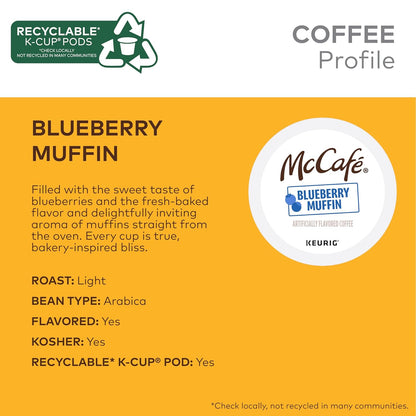 McCafé Keurig k-cup, Blueberry Muffin Flavored Light Roast, 10 pods/box