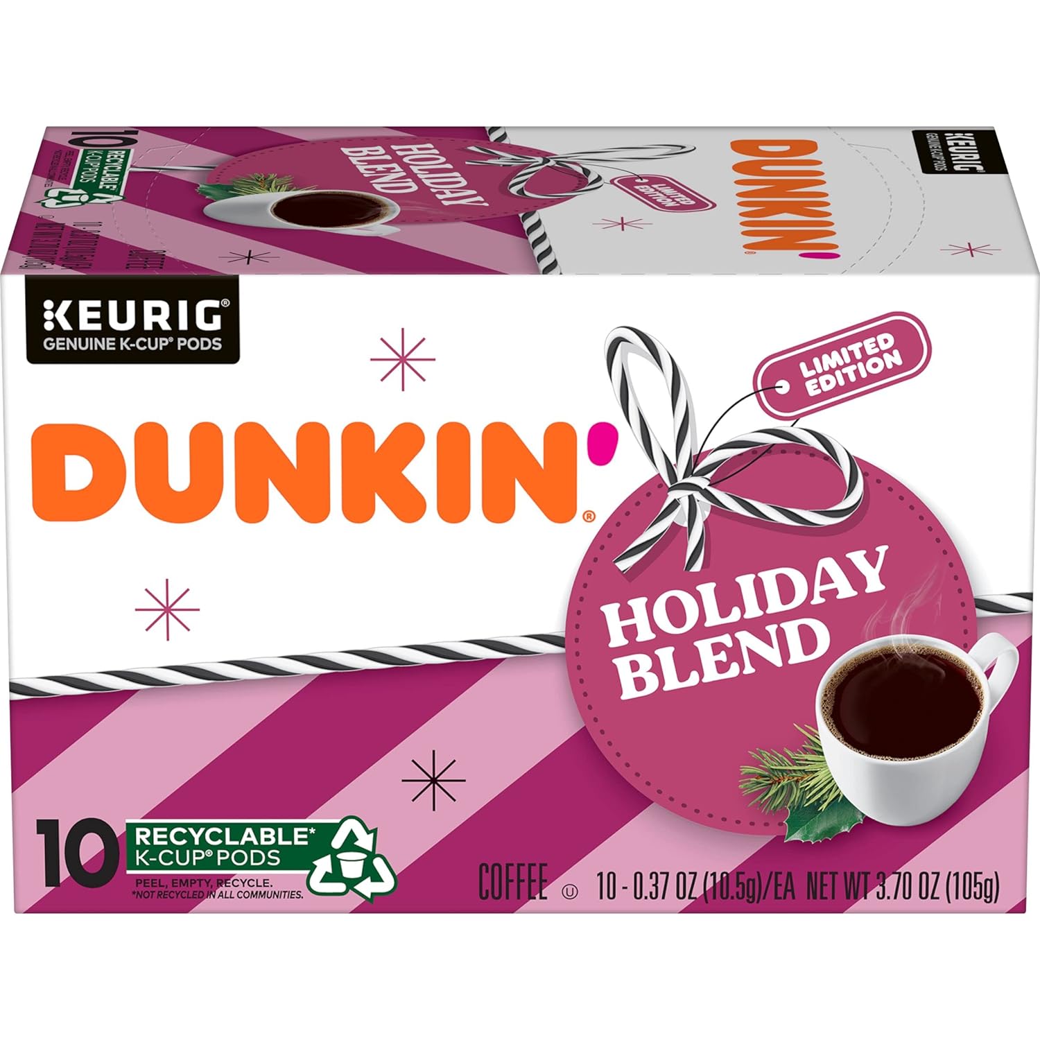 Dunkin' Keurig k-cup, Holiday Blend Dark Roast, 10 pods/box – Kopi Mania PH