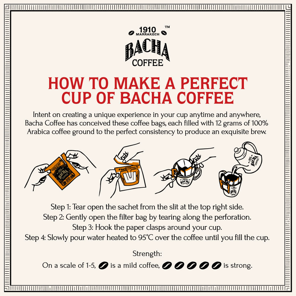 Bacha Explorer Coffee Bag Tester, 25 bags/box