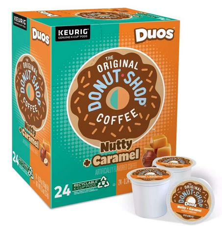 The Original Donut Shop Keurig k-cup, Nutty + Caramel Flavored Medium Roast, 24 pods/box