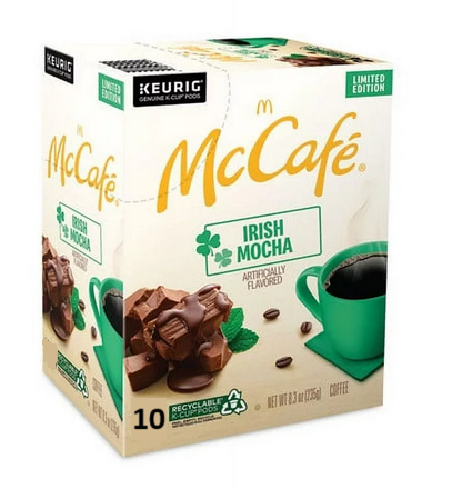 McCafé Keurig k-cup, Irish Mocha Flavored Light Roast, 10 pods/box