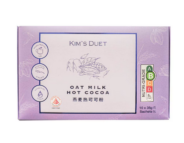 Kim's Duet Cocoa Sachet, Oat Milk Hot Cocoa, 10 sachets/box